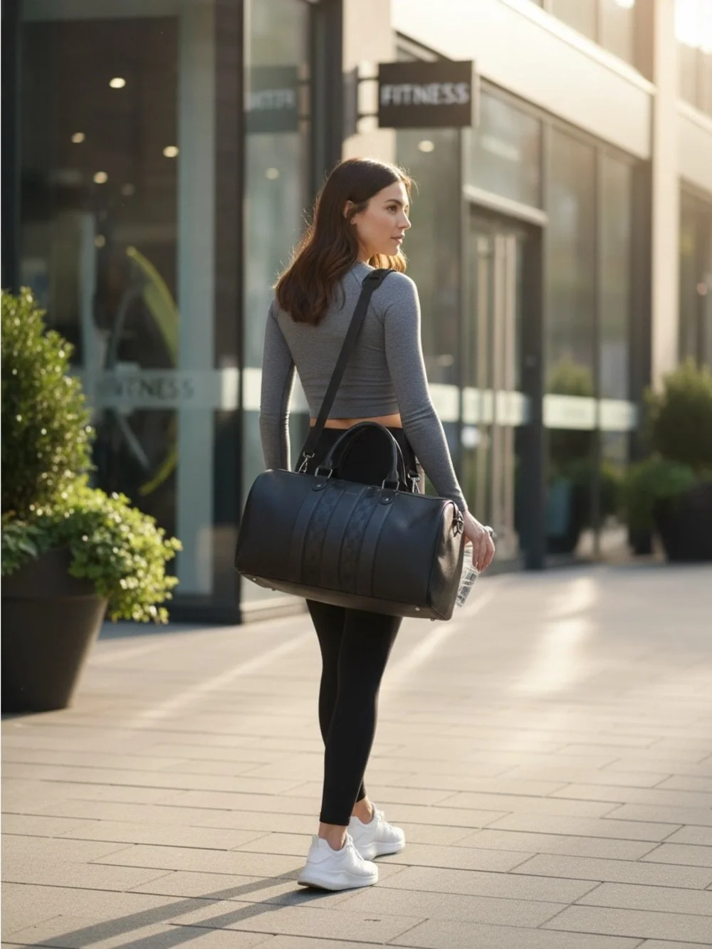 Ted Baker Black Waylin House Check Weekender Bag